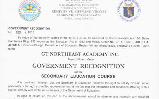 GTNA DepEd - Secondary Education